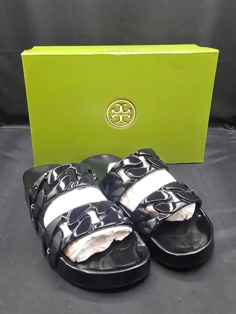 Tory Burch Adrien Jelly Slide Black 8